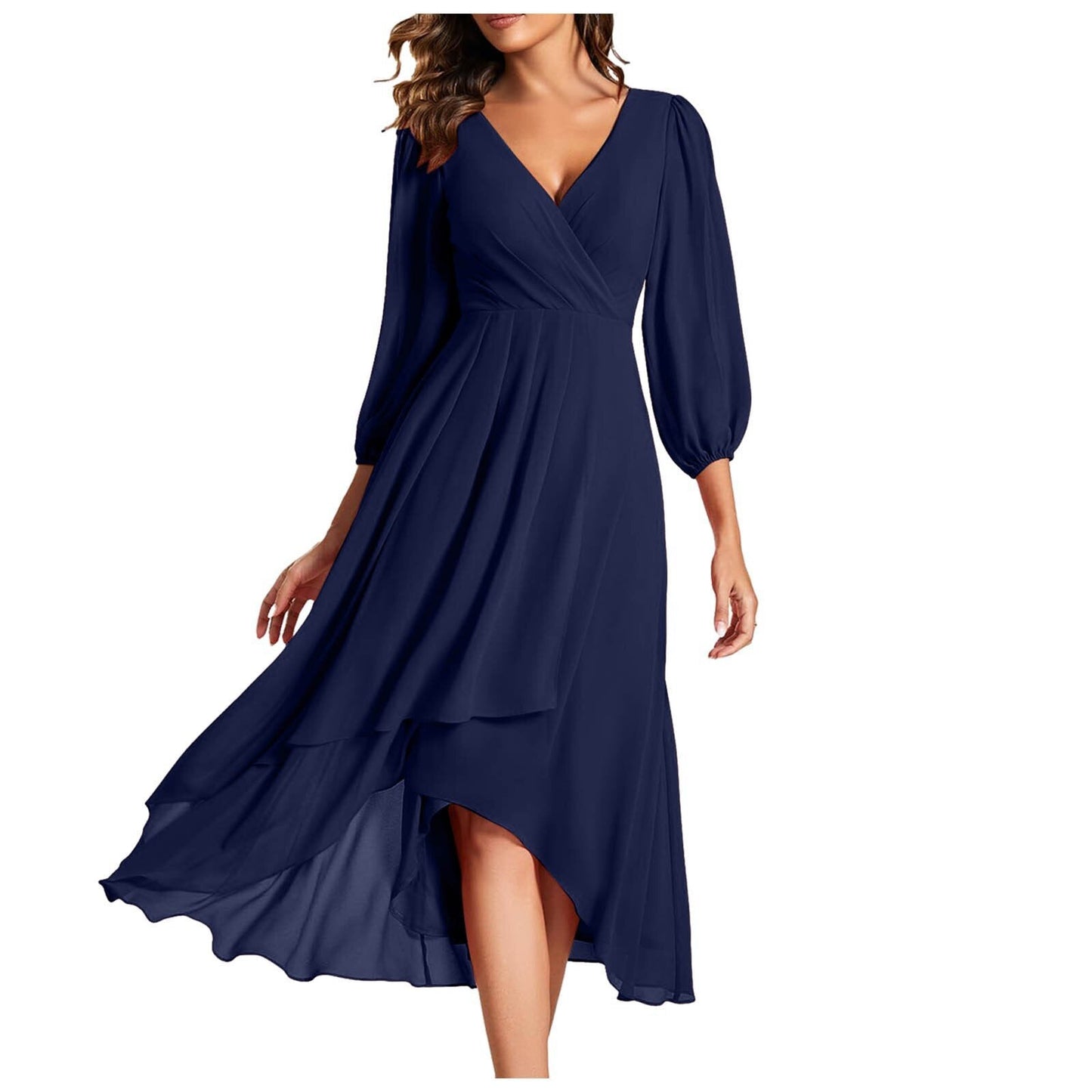 Vivienne™ | Elegant Dress | Navy Blue / S | Toronty Ottawa
