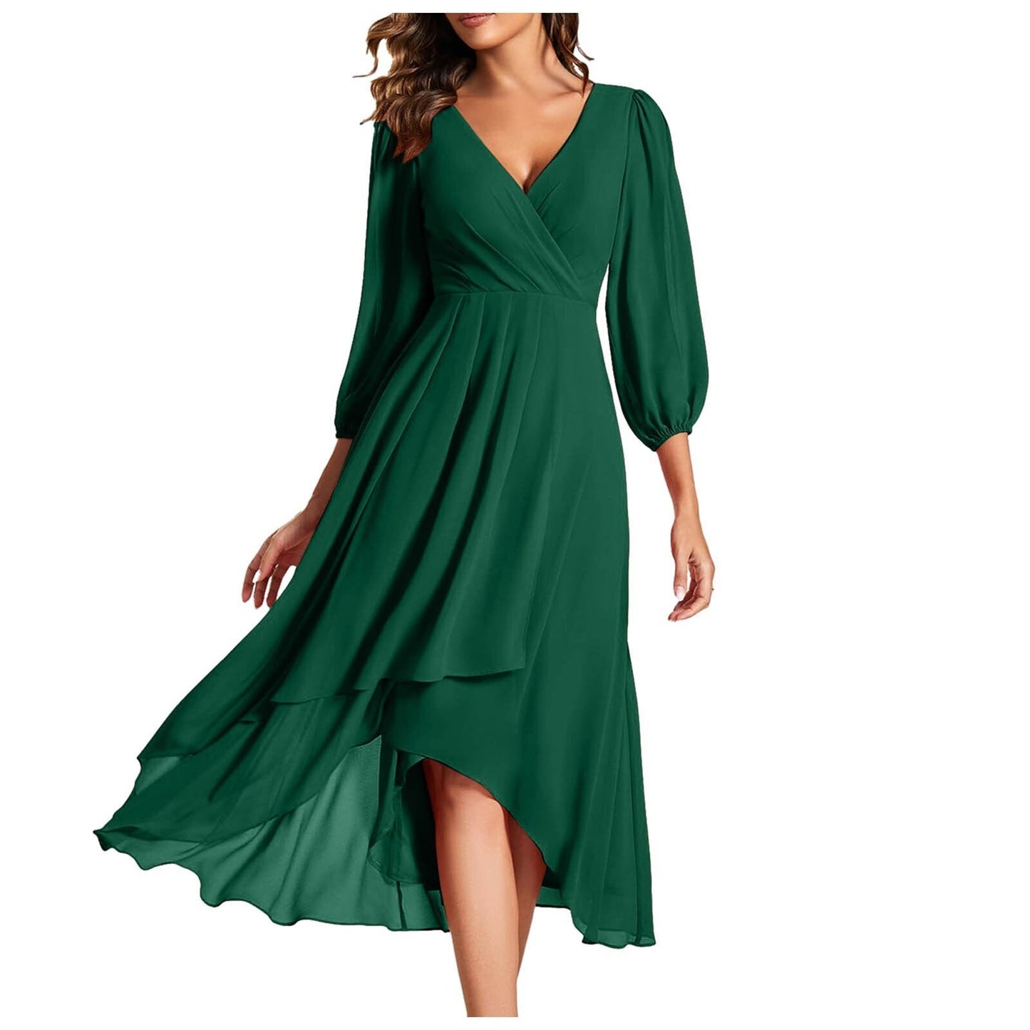 Vivienne™ | Elegant Dress | Dark Green / S | Toronty Ottawa