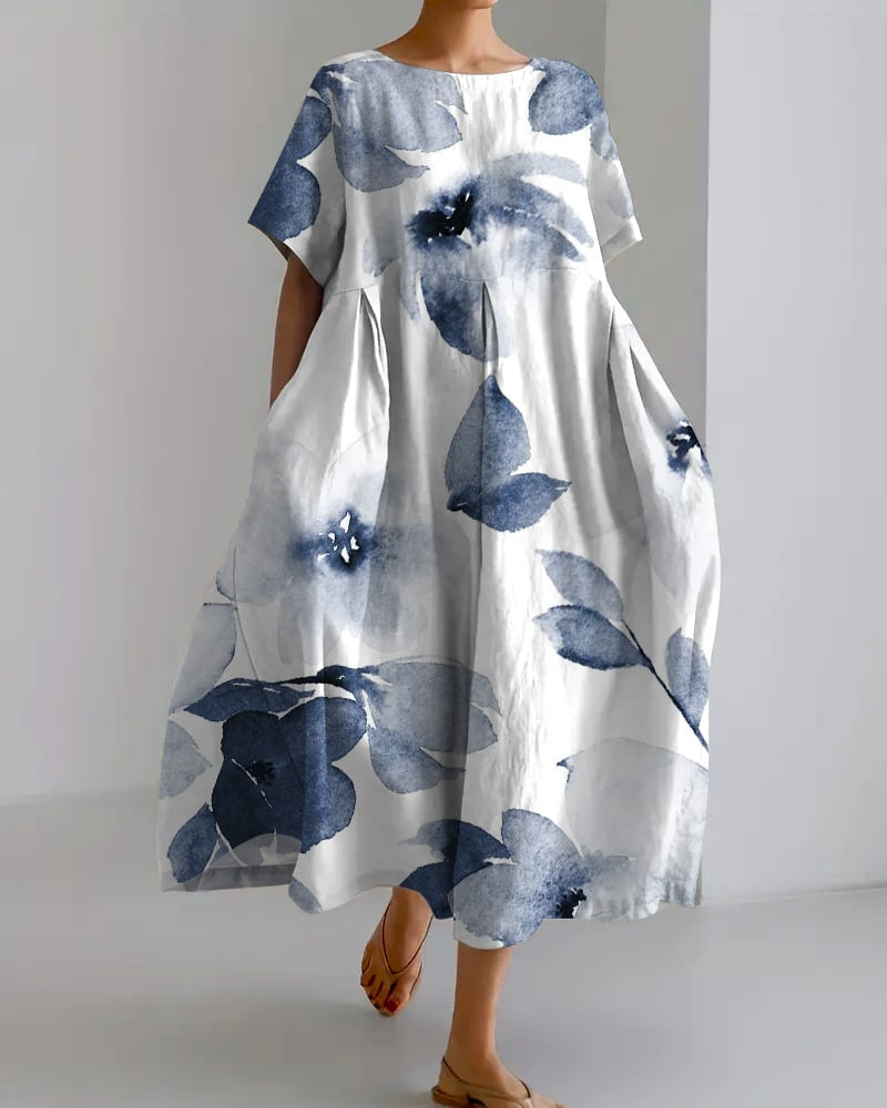 Sophie™ | Maxi Dress | Ocean Blue / White / XS | Toronty Ottawa