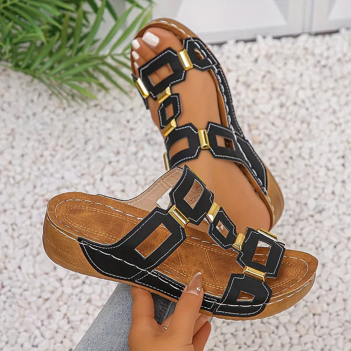 OrthoStride™ | Comfort Sandal | Black / 5 | Toronty Ottawa