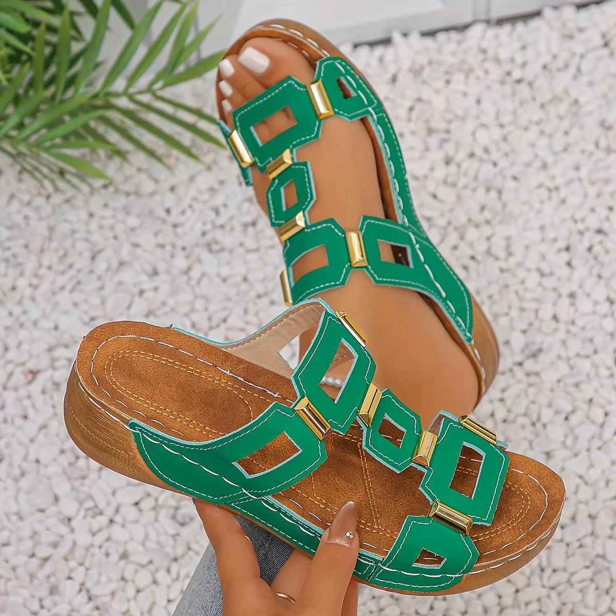 OrthoStride™ | Comfort Sandal | Green / 5 | Toronty Ottawa
