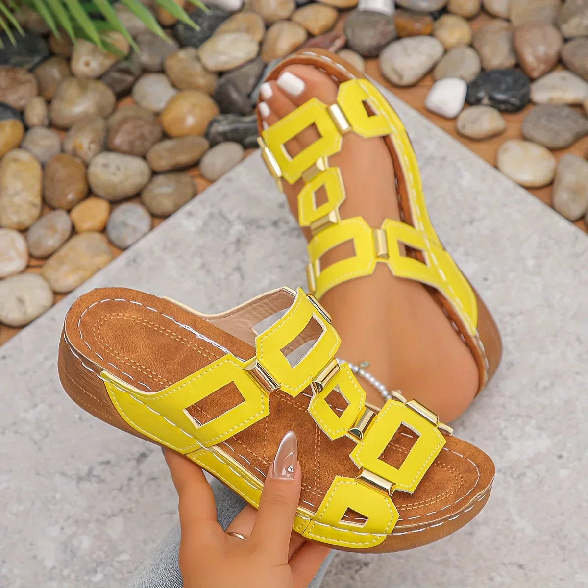 OrthoStride™ | Comfort Sandal | Yellow / 5 | Toronty Ottawa