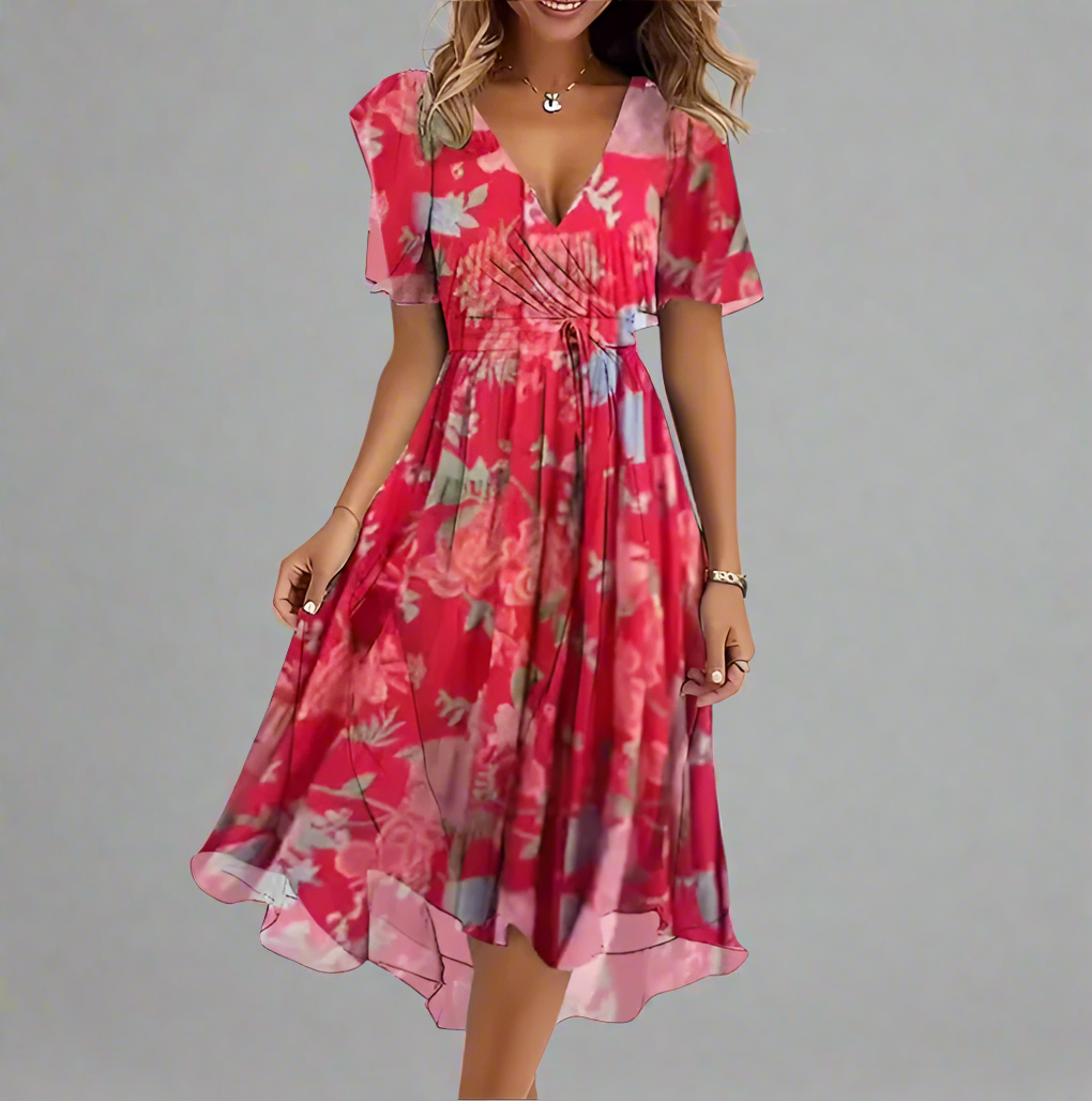 Aisling™ | Elegant Dress | Red / S | Toronty Ottawa