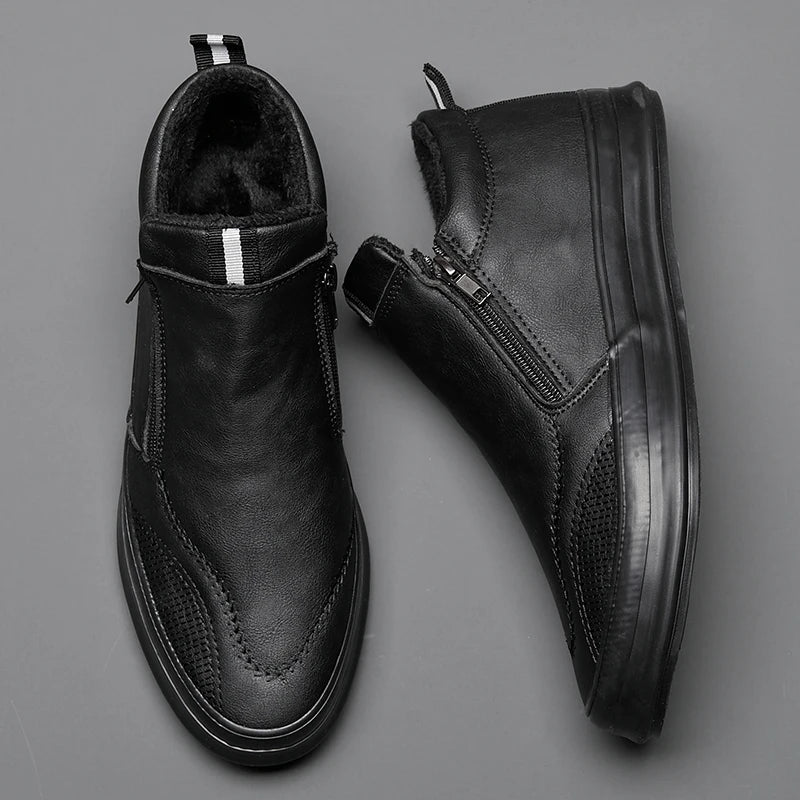 Belmont Drift™ | Leather Sneakers | Black / 6 | Toronty Ottawa