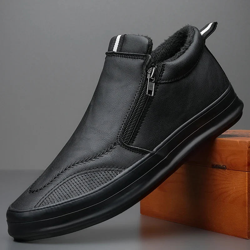 Belmont Drift™ | Leather Sneakers | Black / 6 | Toronty Ottawa