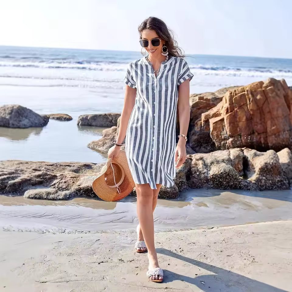 Marina™ | Stripe Shirt | Coastal Blue Stripe / S | Toronty Ottawa