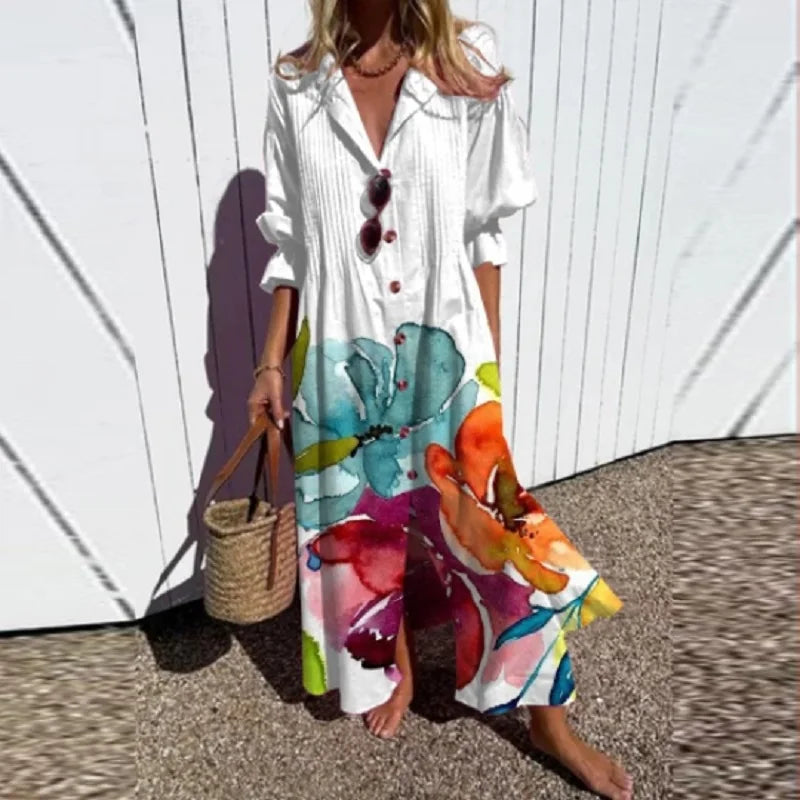 Charlotte™ | Floral Dress | White / S | Toronty Ottawa