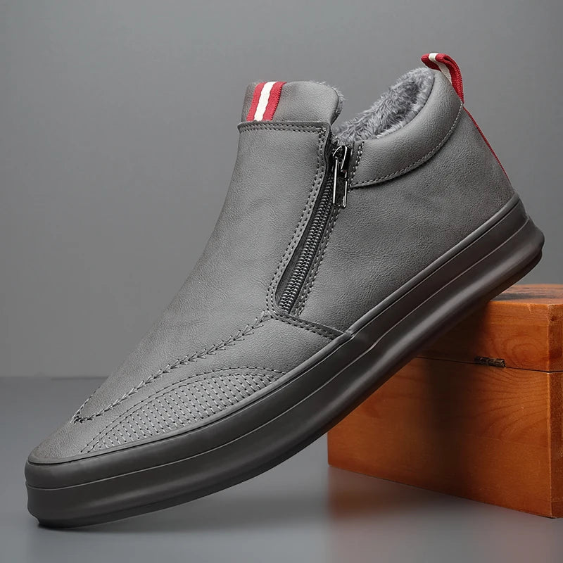 Belmont Drift™ | Leather Sneakers | Gray / 6 | Toronty Ottawa