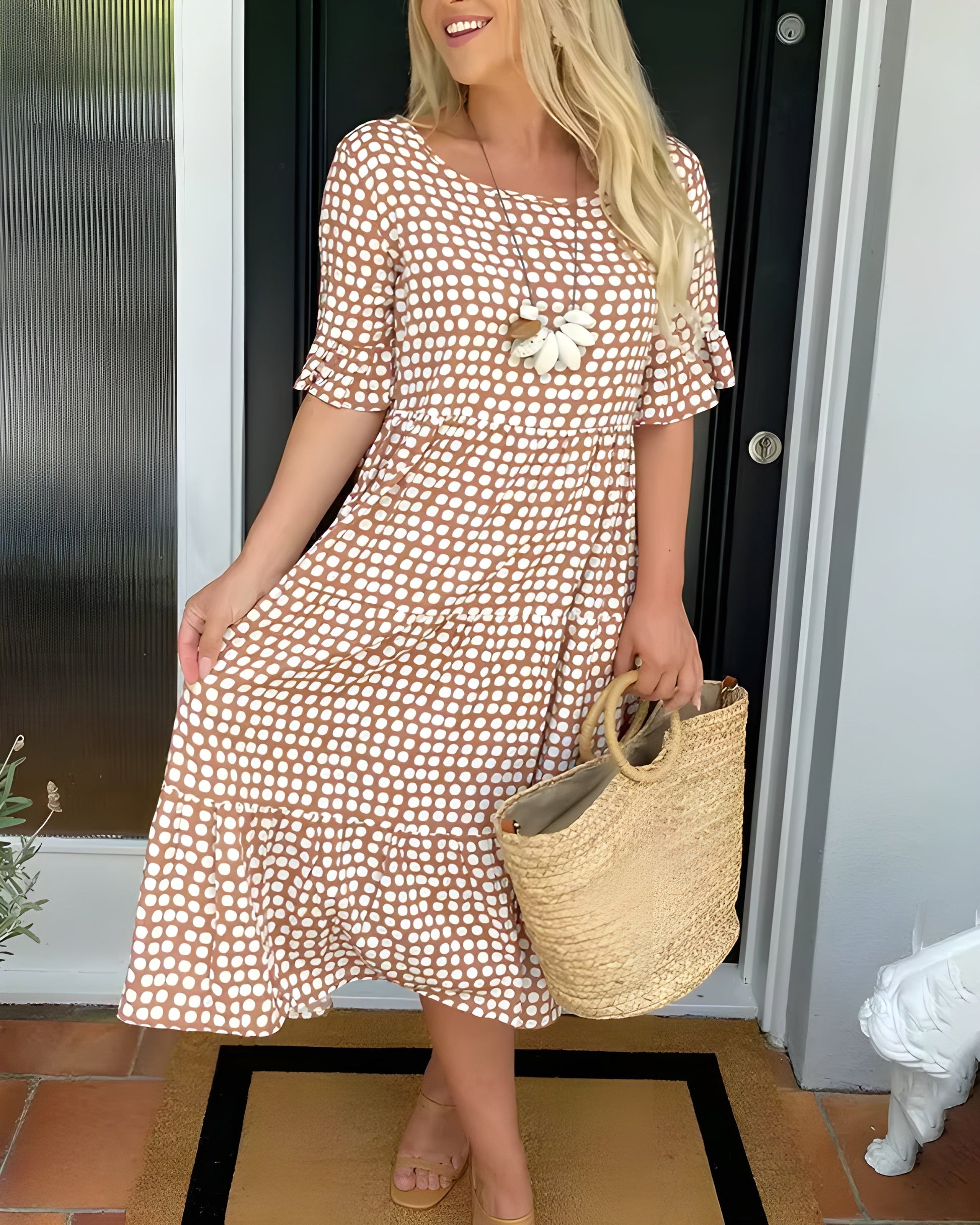 Louisa™ | Elegant Dress | Beige / S | Toronty Ottawa
