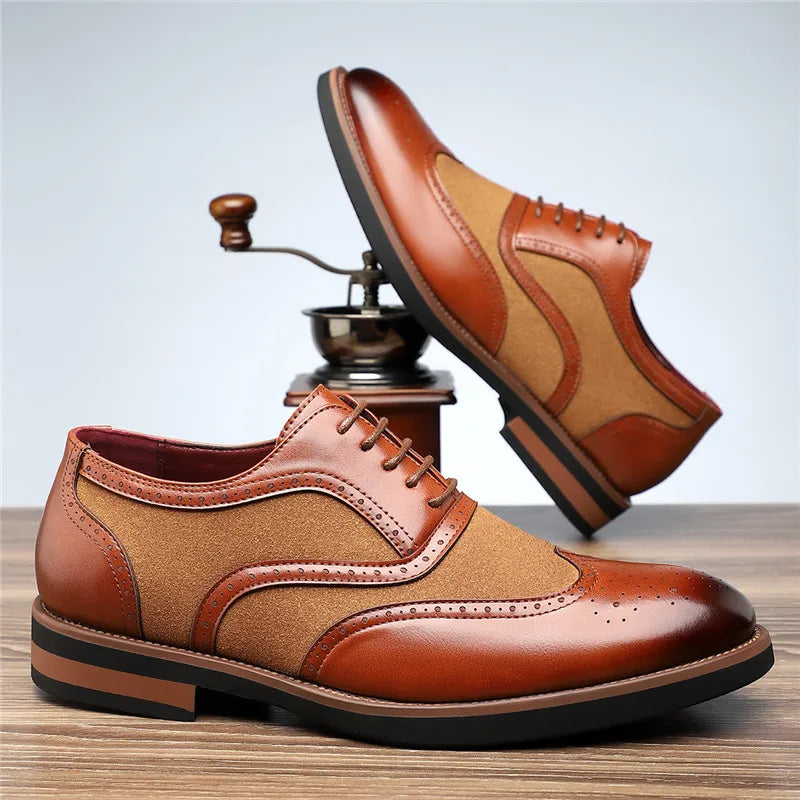 Kingsley™ Two-Tone Brogue™ | Sharp Style | Black / 7 | Toronty Ottawa