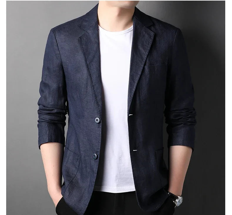 Vibe™ | Linen Blazer | Navy Blue / XS | Toronty Ottawa