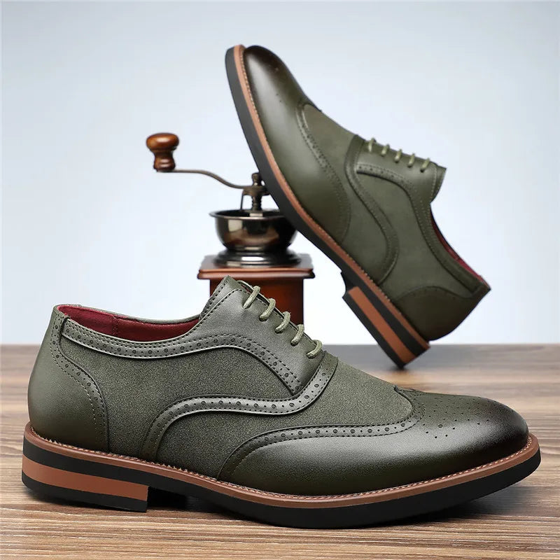 Kingsley™ Two-Tone Brogue™ | Sharp Style | Black / 7 | Toronty Ottawa