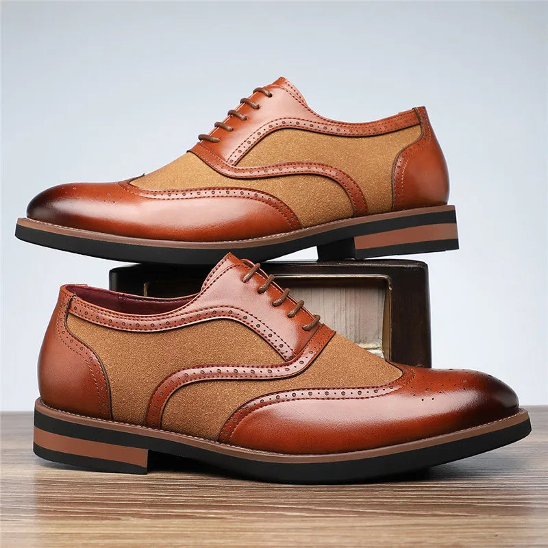Kingsley™ Two-Tone Brogue™ | Sharp Style | Brown / 7 | Toronty Ottawa