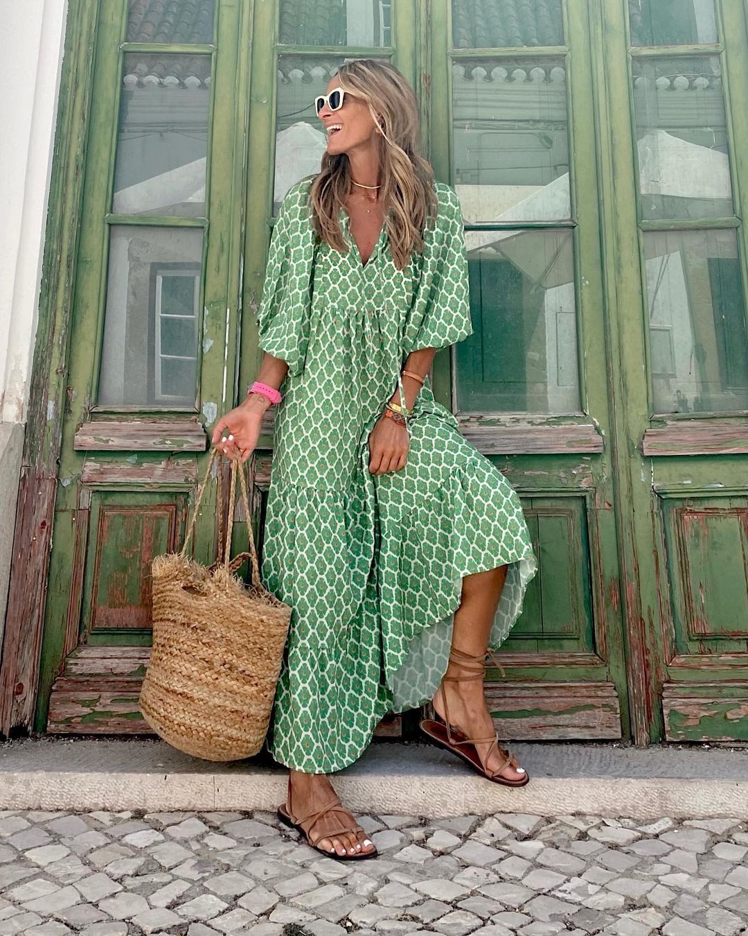 Tess – Joyful Floral Dress™ | Grass Green / S | Toronty Ottawa