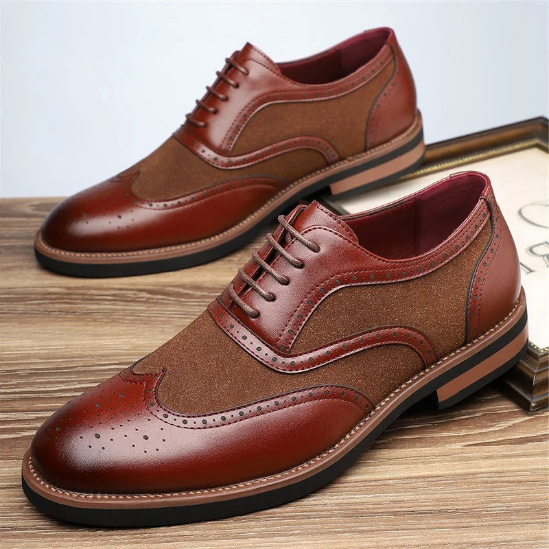 Kingsley™ Two-Tone Brogue™ | Sharp Style | Black / 7 | Toronty Ottawa
