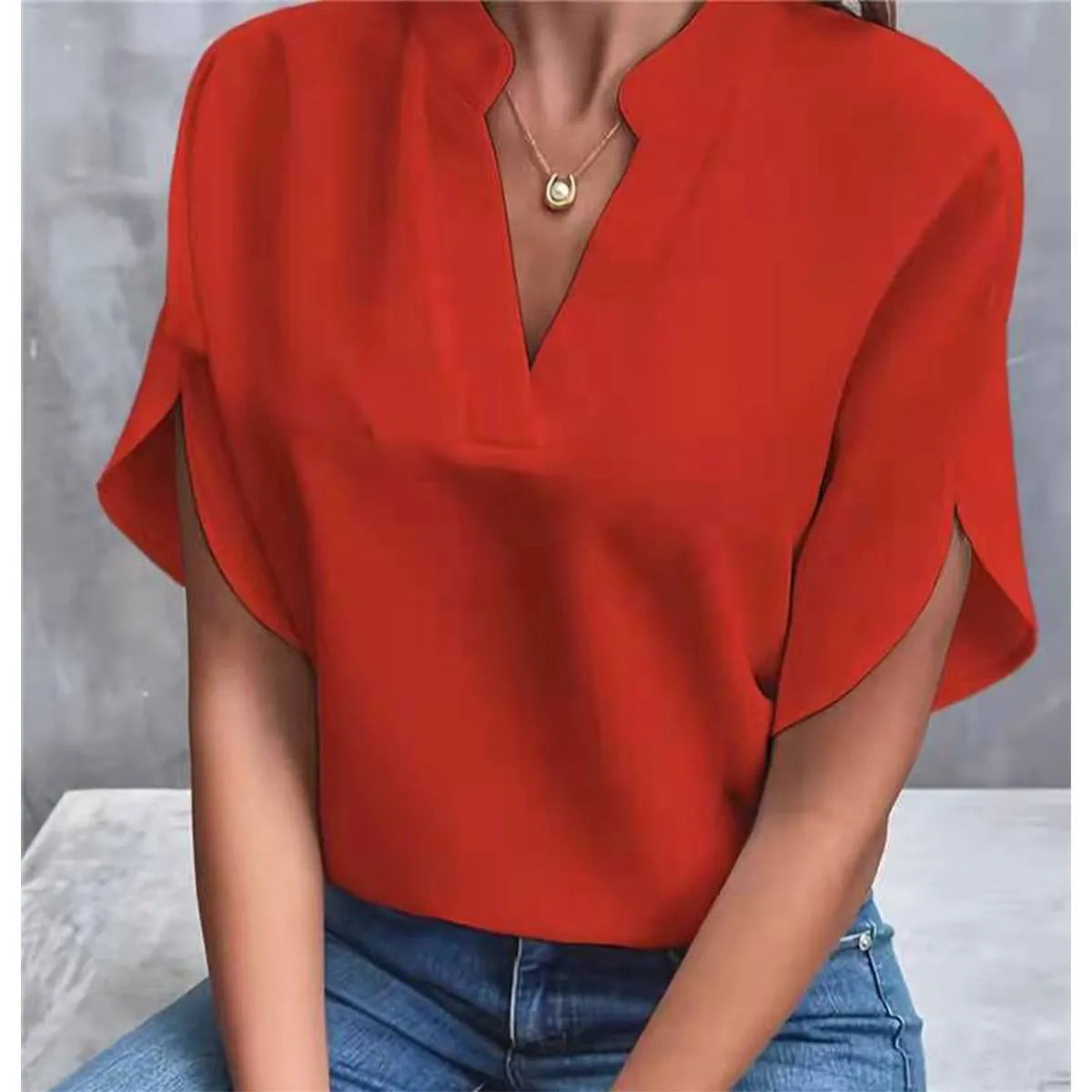 Aveline™ | Sleeve Blouse | Orange / S | Toronty Ottawa