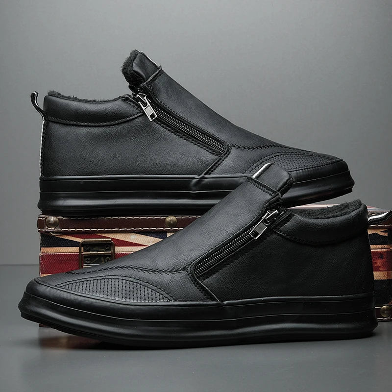 Belmont Drift™ | Leather Sneakers | Black / 6 | Toronty Ottawa