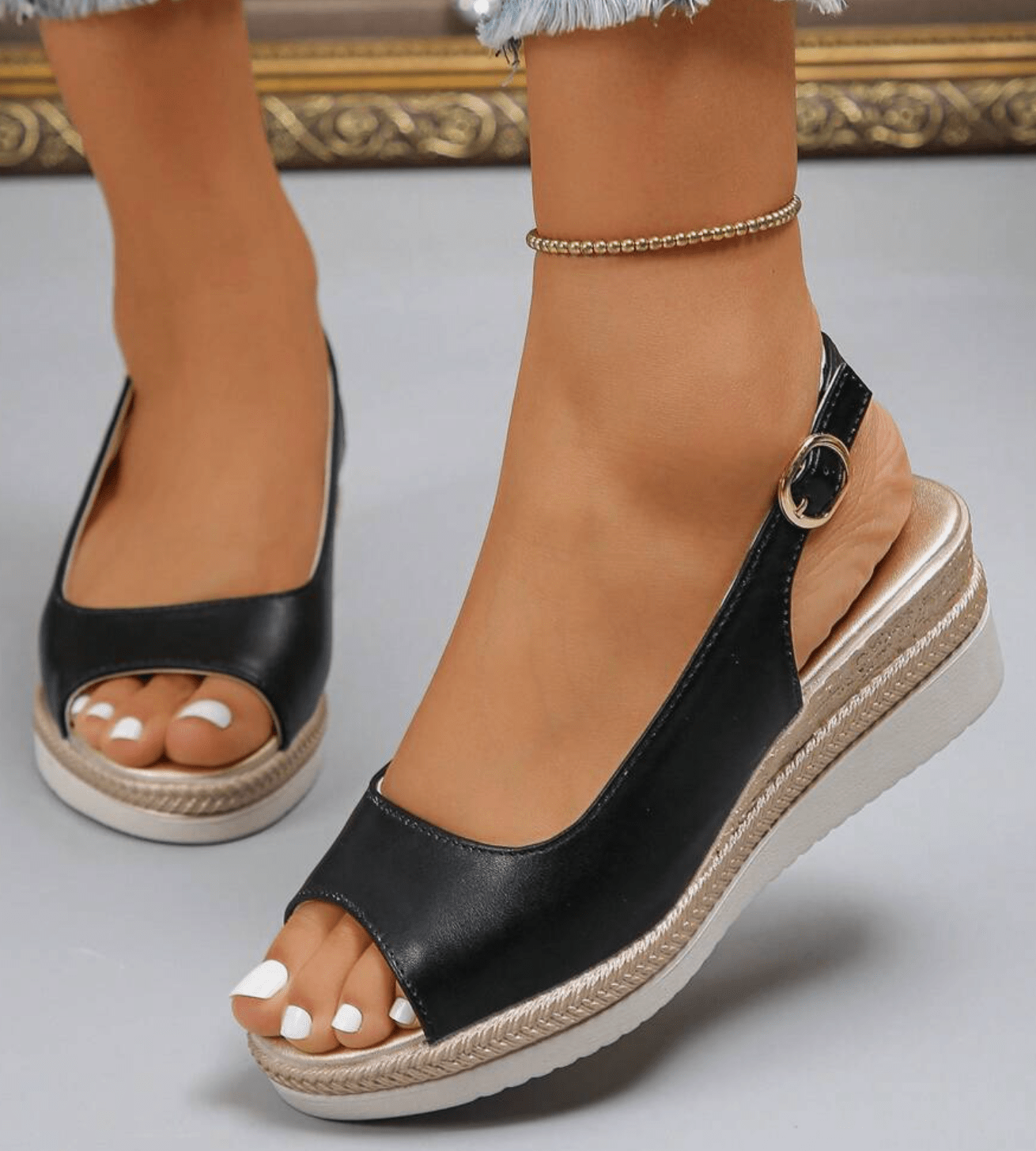 Solevera™ | Espadrille Sandals | Black / 5 | Toronty Ottawa