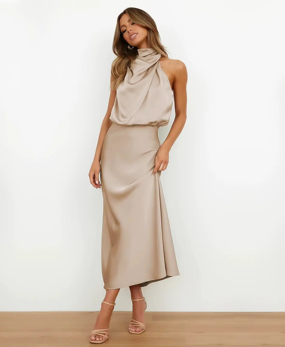 Nadine™ | Midi Dress | Apricot / S | Toronty Ottawa