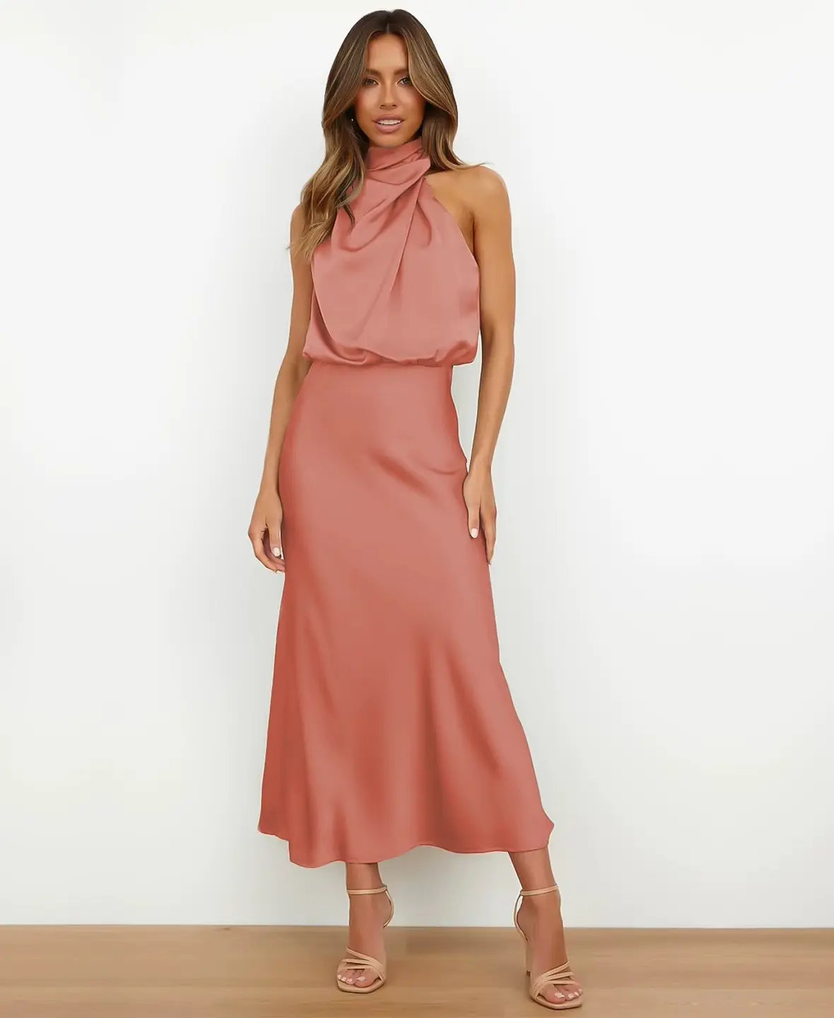 Nadine™ | Midi Dress | Apricot / S | Toronty Ottawa