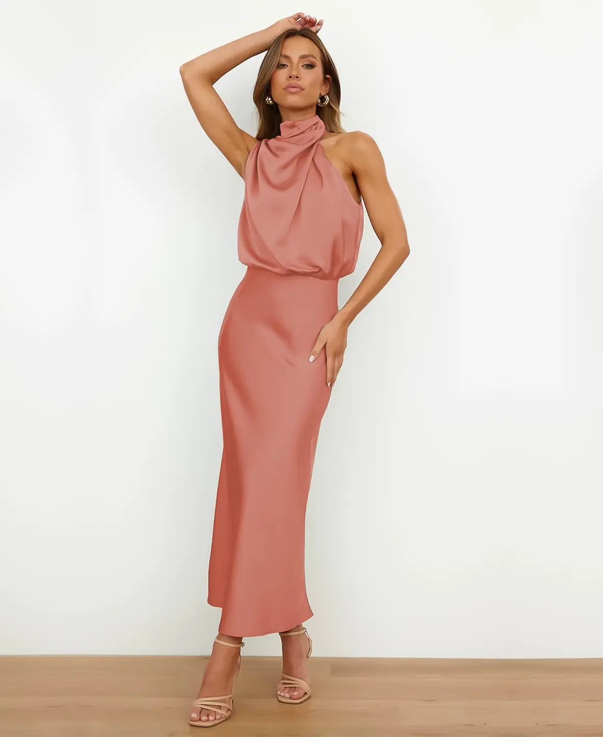 Nadine™ | Midi Dress | Peach / S | Toronty Ottawa