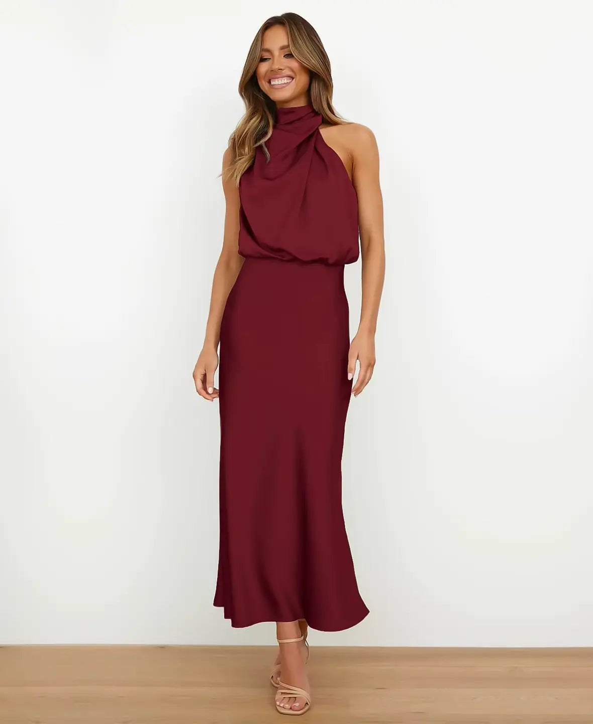 Nadine™ | Midi Dress | Burgundy / S | Toronty Ottawa