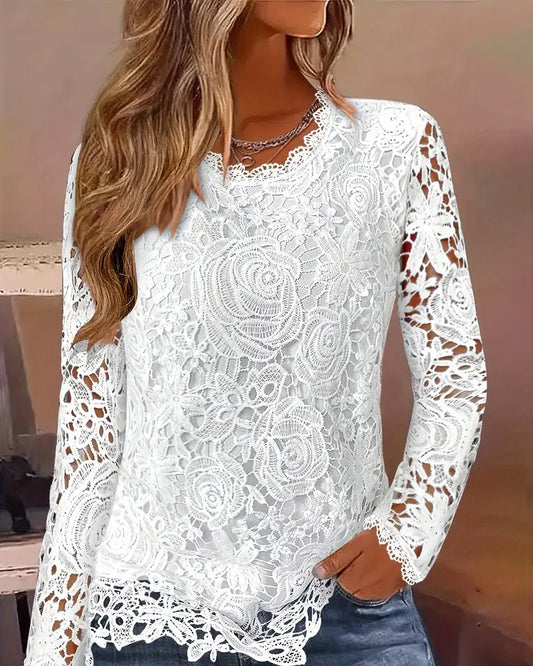Serena Long Sleeve Lace Top