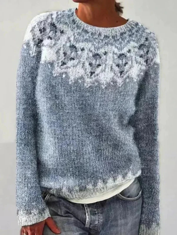 Yasmine™ | Autumn Sweater | Light Blue / White / S | Toronty Ottawa