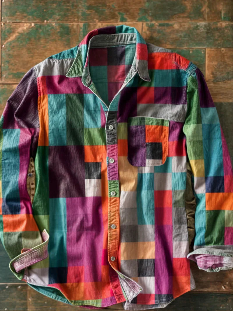 LeBoire™ | Patchwork Shirt | Red / S | Toronty Ottawa