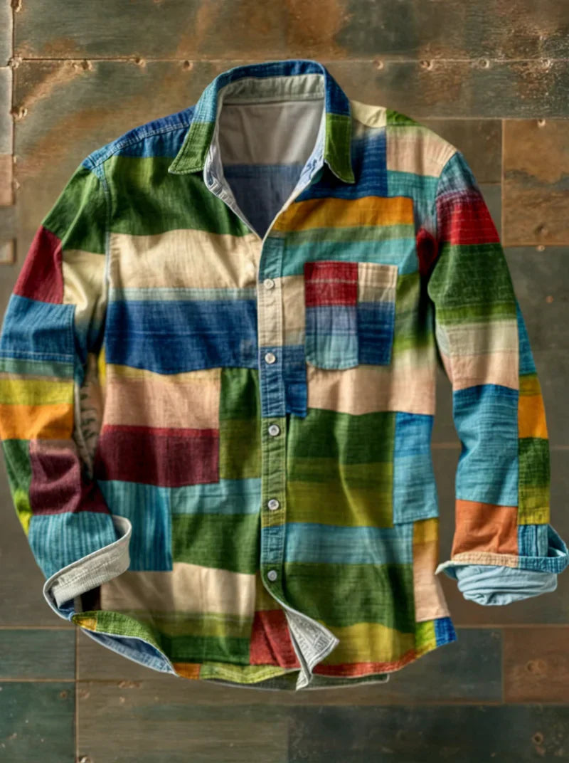 LeBoire™ | Patchwork Shirt | Green / S | Toronty Ottawa