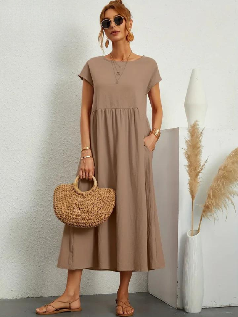 FioraLune™ | Summer Dress | Khaki / S | Toronty Ottawa