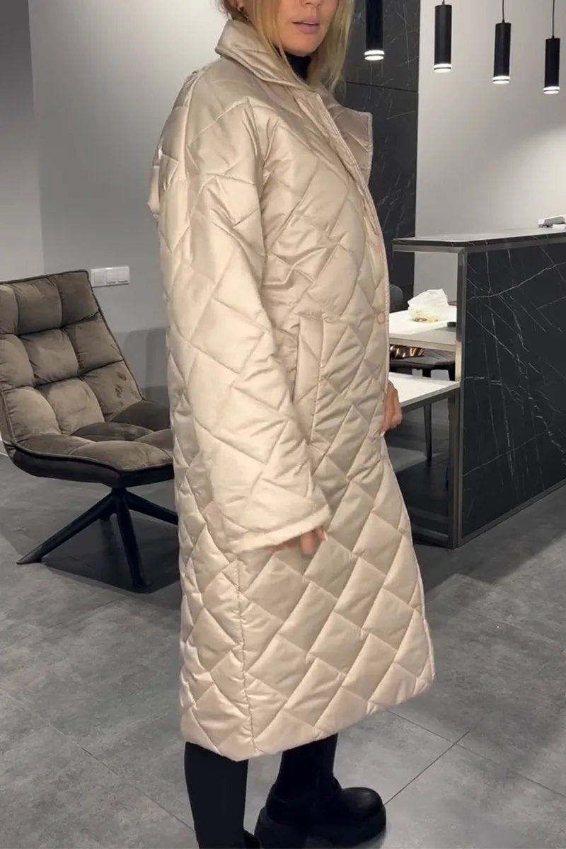 Sara | Reversible Quilted Coat with Leopard Lining
