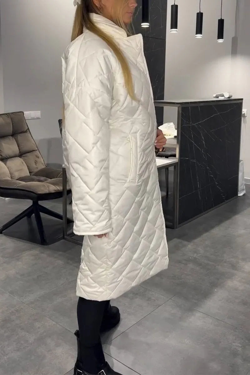 Sara | Reversible Quilted Coat with Leopard Lining