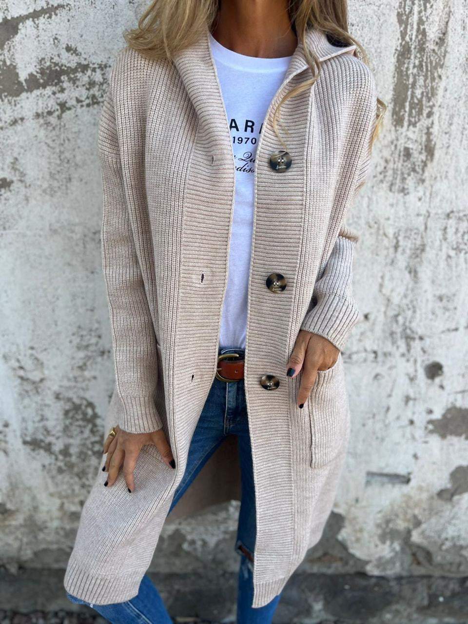 Frieda™ | Elegant Cardigan | Beige / S | Toronty Ottawa