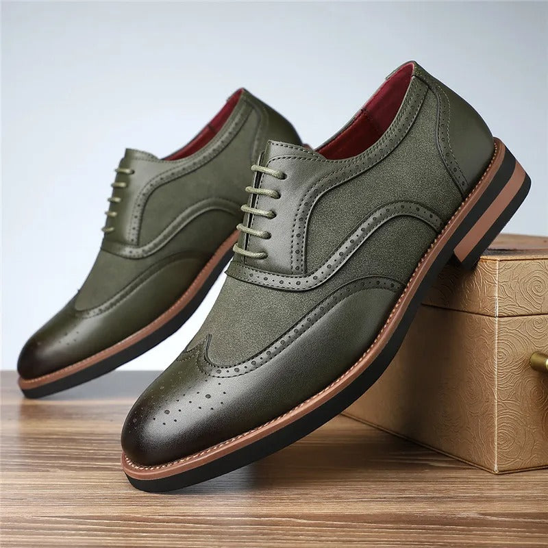 Kingsley™ Two-Tone Brogue™ | Sharp Style | Black / 7 | Toronty Ottawa