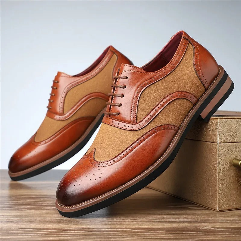 Kingsley™ Two-Tone Brogue™ | Sharp Style | Black / 7 | Toronty Ottawa