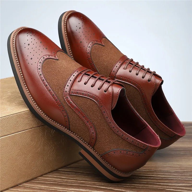 Kingsley™ Two-Tone Brogue™ | Sharp Style | Dark Brown / 7 | Toronty Ottawa
