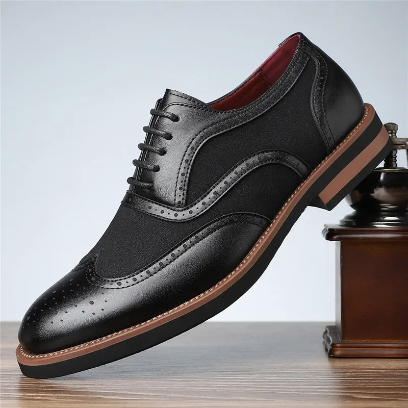 Kingsley™ Two-Tone Brogue™ | Sharp Style | Black / 7 | Toronty Ottawa