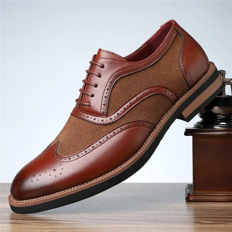 Kingsley™ Two-Tone Brogue™ | Sharp Style | Black / 7 | Toronty Ottawa