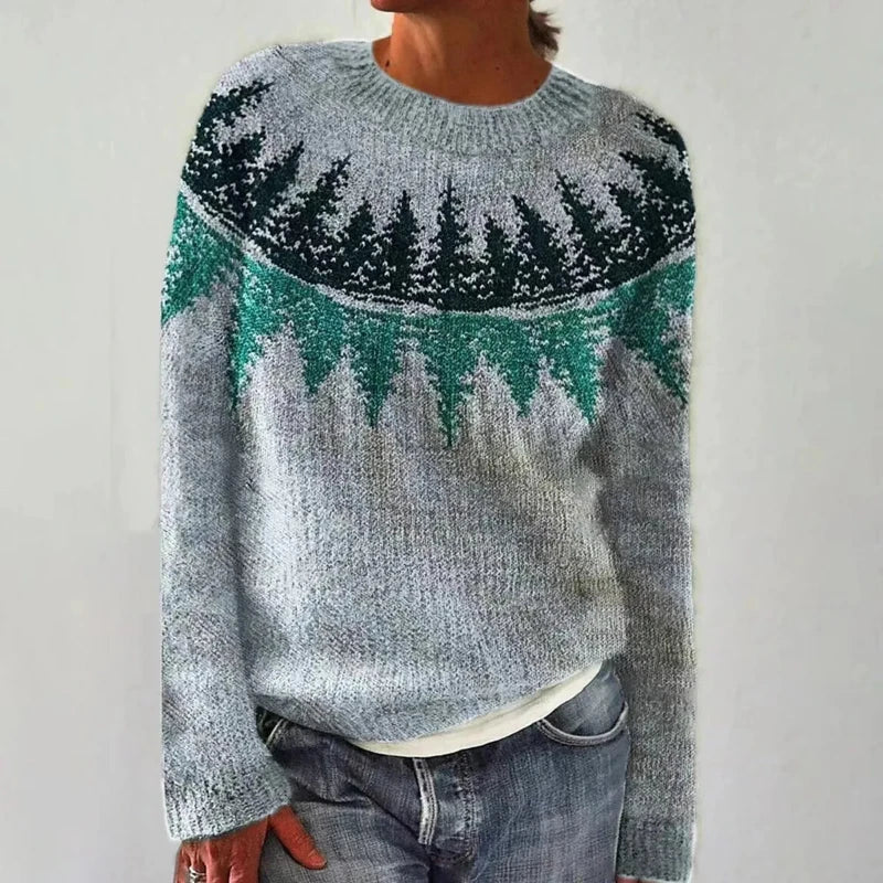 Yasmine™ | Autumn Sweater | Blue / Green / S | Toronty Ottawa