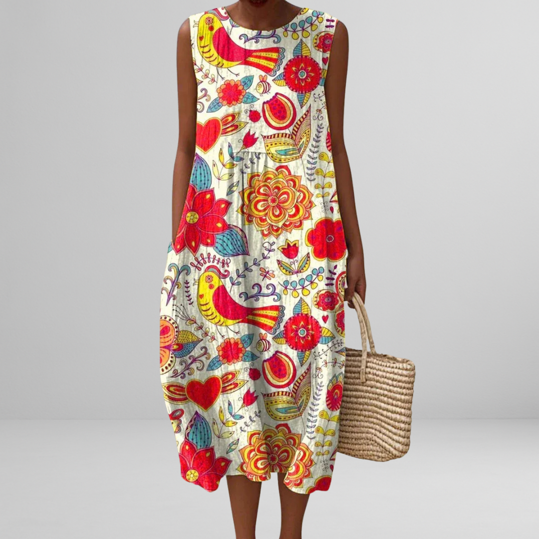 Sana™ | Yellow Dress | Red Yellow / XS | Toronty Ottawa