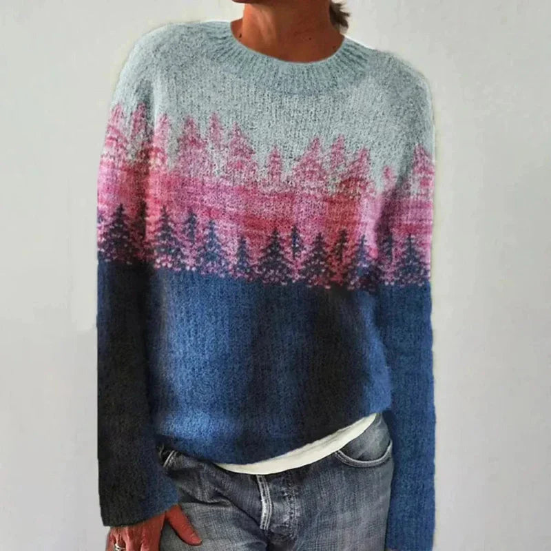 Yasmine™ | Autumn Sweater | Blue / Pink / S | Toronty Ottawa